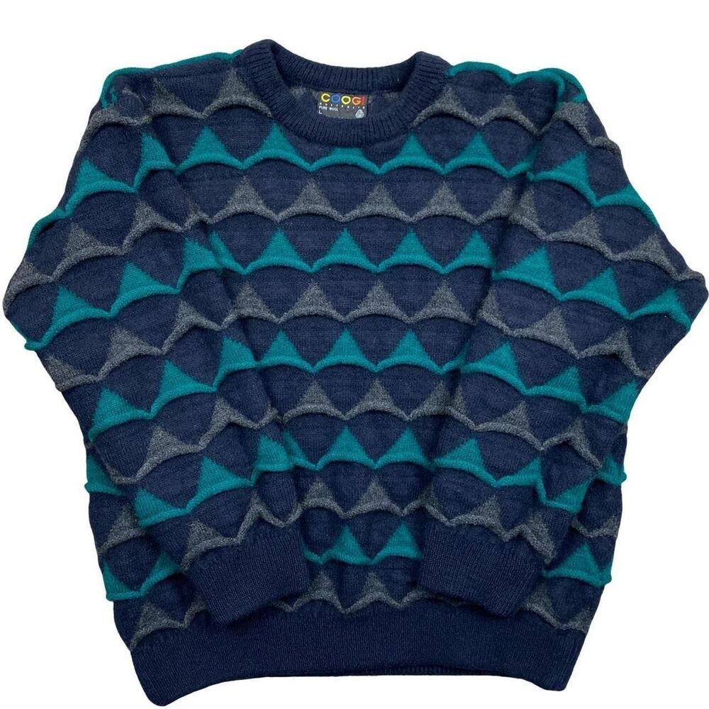 Coogi Women's Navy and Blue Jumper